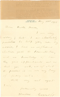 Theodore Roosevelt Handwritten and Signed Letter Dated May 14, 1918 (JSA)